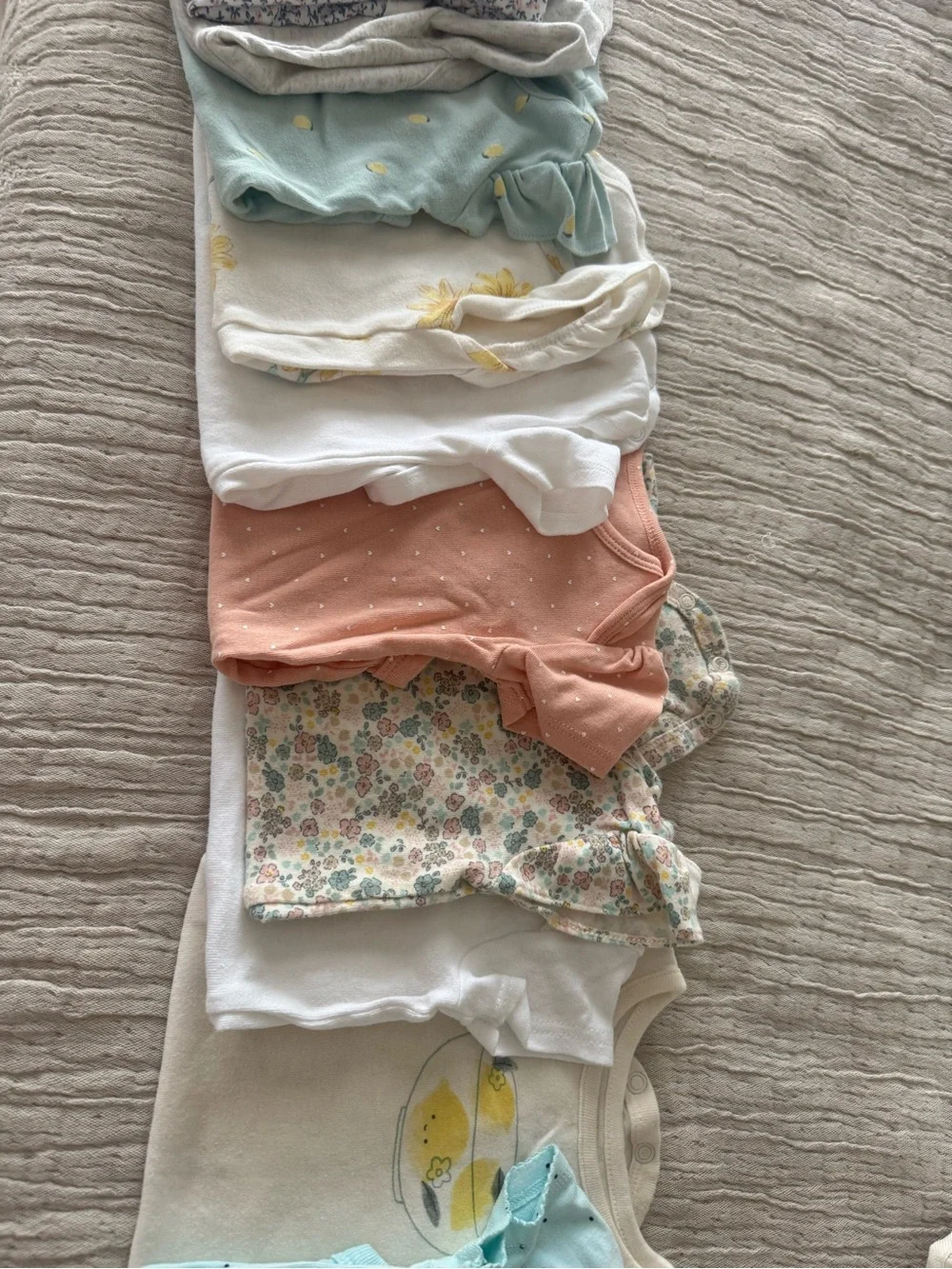 Carter's Baby Girls Assorted Pastel Bodysuit Set - Yellow, White, Mint, Floral